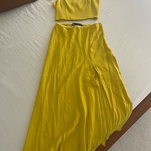 Zara Yellow Skirt Set